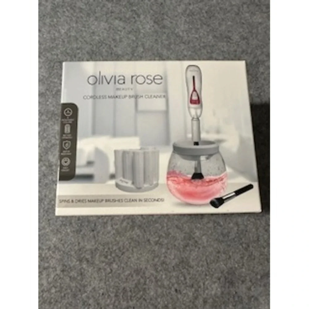Olivia Rose Electric Cordless Battery Makeup Brush Cleaner, Spins & Dries Clean‎